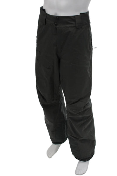 Patagonia Mens Snow Pants Gray Polyester Button Size L