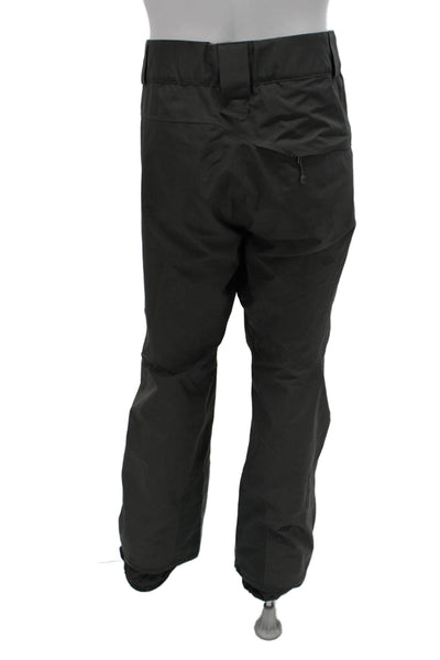 Patagonia Mens Snow Pants Gray Polyester Button Size L