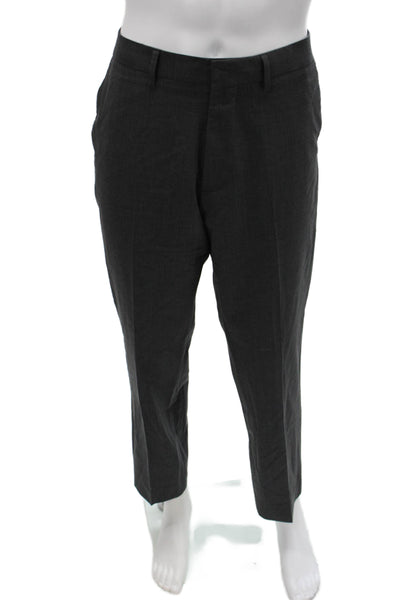 Bonobos Mens Dress Pants Gray Wool Zipper Size 34