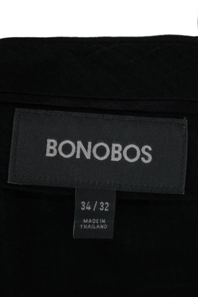 Bonobos Mens Dress Pants Gray Wool Zipper Size 34