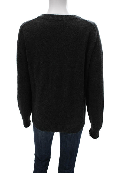 Naked Cashmere Womens Gray Cashmere Crew Neck Pullover Sweater Size M