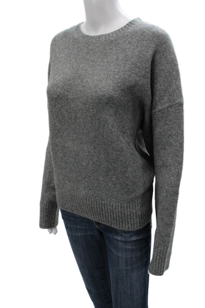 Zara Women Gray Acrylic Pullover Sweater Crew Neck Long Sleeve Size L