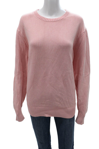 Tuckernuck Womens Pink Cotton Pullover Sweater Crew Neck Long Sleeve Size XL