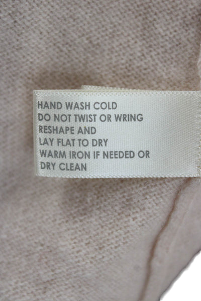 White + Warren Womens Cashmere Cowl Neck Long Sleeve Robe Pink Size Large