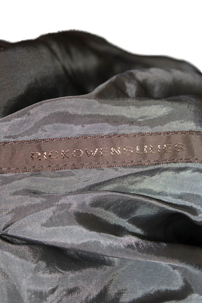 Rick Owens Lilies Womens Cardigan Gray Viscose V-Neck Tied Long Sleeve Size 10