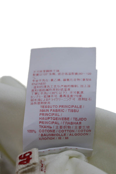 Marni Women Cropped Cotton Pants White Zip Size 46