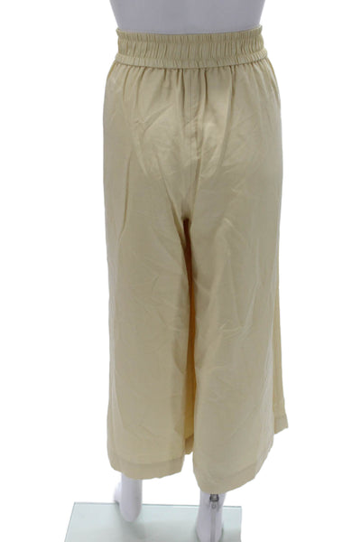 Joseph Womens Cropped Silk Blend Pants Beige Size 44