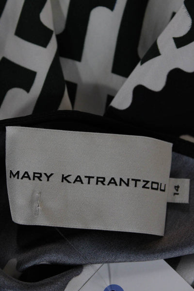 Mary Katrantzou Women Sheath Dress Multicolor Silk 3/4 Sleeve Size 14