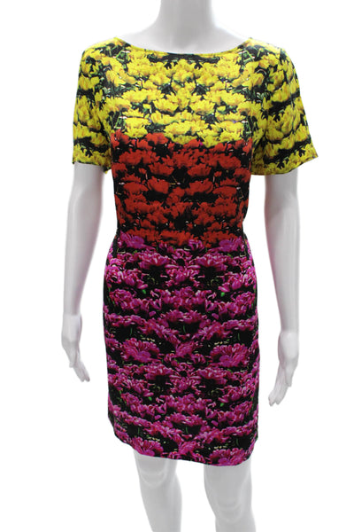 Mary Katrantzou Women Shift Dress Multicolor Silk Knee Length Size 14