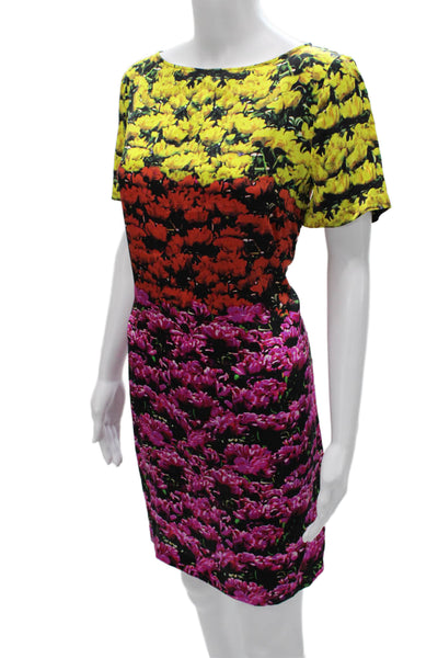 Mary Katrantzou Women Shift Dress Multicolor Silk Knee Length Size 14