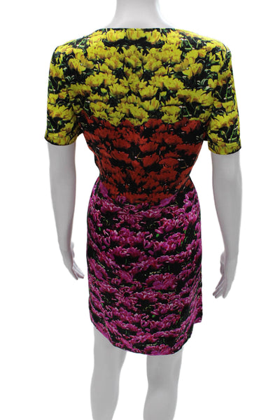 Mary Katrantzou Women Shift Dress Multicolor Silk Knee Length Size 14