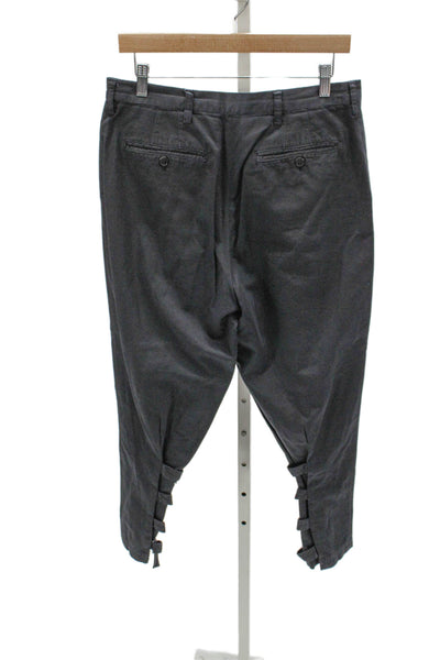 Dries Van Noten Women Ankle Pants Gray Cotton Size 38