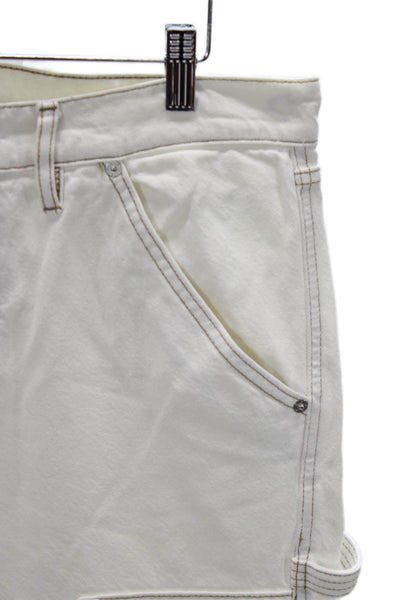 Frame Mens Straight Jeans White Cotton High Rise Size 29