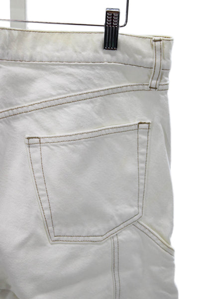 Frame Mens Straight Jeans White Cotton High Rise Size 29