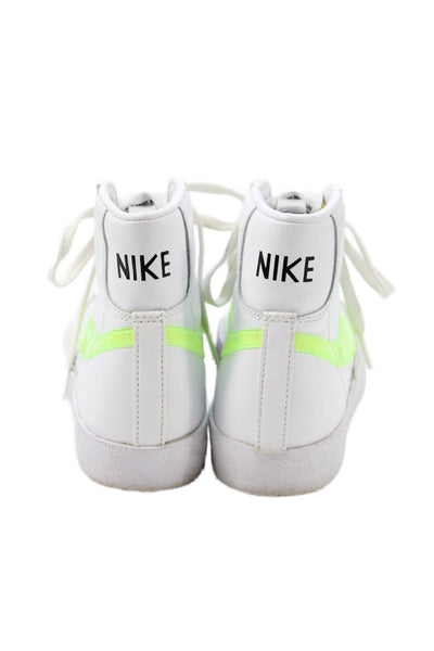 Nike Womens Leather Suede High Top Sneakers Shoes White Size 8.5