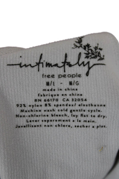 Intimately Free People Women Basic Halter Tank Gray Nylon Size M