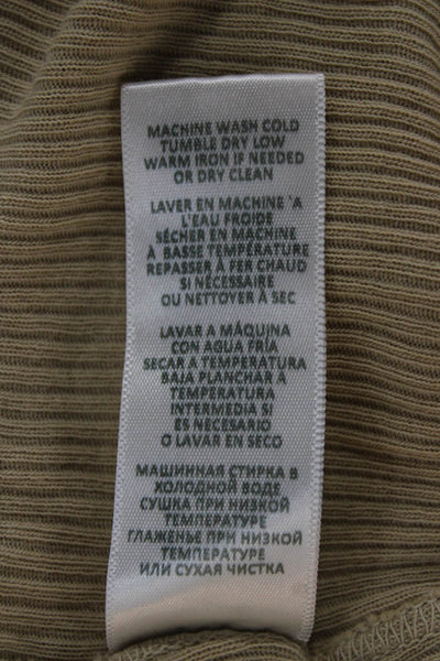 Re/Done Womens Basic Sleeveless Scoop Neck Beige Cotton Tank Size S