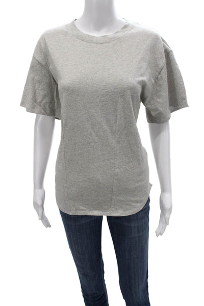 Isabel Marant Womens Basic Gray Cotton Crew Neck Short Sleeve T-Shirt Size 40