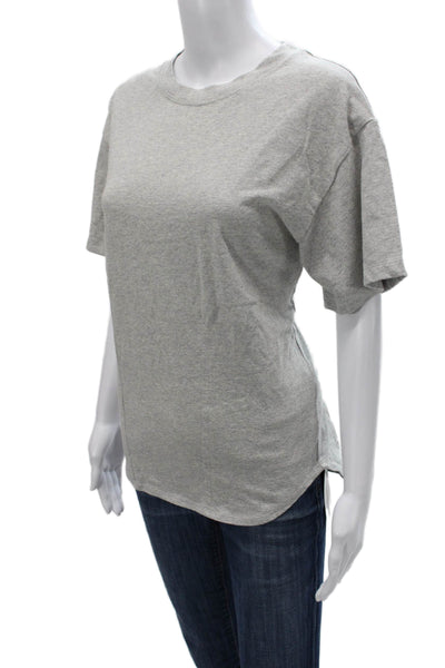 Isabel Marant Womens Basic Gray Cotton Crew Neck Short Sleeve T-Shirt Size 40