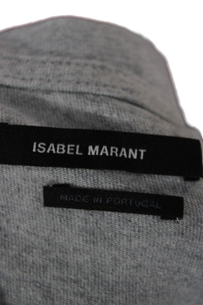 Isabel Marant Womens Basic Gray Cotton Crew Neck Short Sleeve T-Shirt Size 40