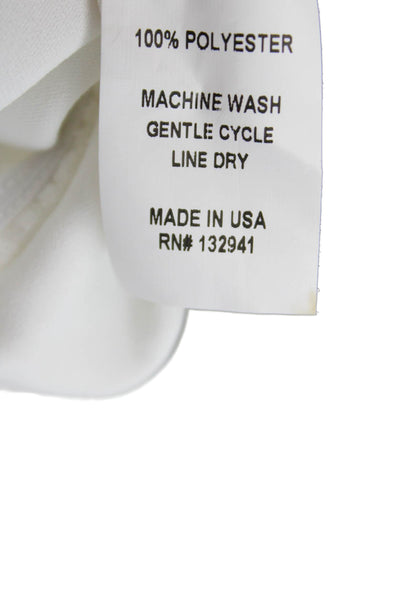Amanda Uprichard Women Jumpsuit White Mock Neck Sleeveless Zip Polyester Size S