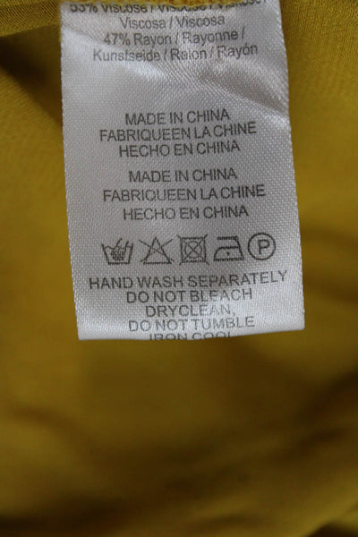 SAULEE Womens Yellow Halter Sleeveless Maxi Dress Viscose Tie Size 6