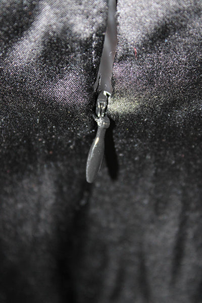 Amanda Uprichard Women Mini Halter Silk Dress Black Size M