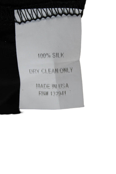 Amanda Uprichard Women Mini Halter Silk Dress Black Size M