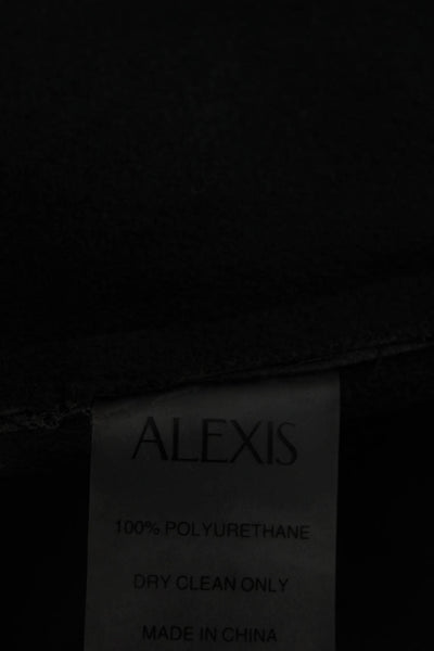 Alexis Womens Mini V-Neck Black Short Sleeve Dress Buckle Size S