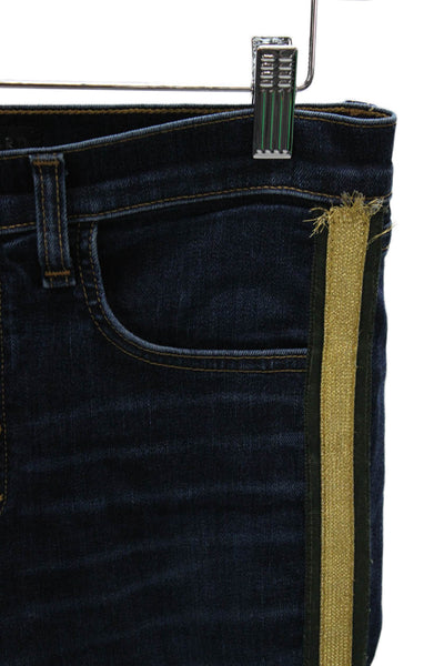 Veronica Beard Womens Flared Jeans Blue Cotton Mid Rise Button Size 26