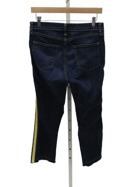 Veronica Beard Womens Flared Jeans Blue Cotton Mid Rise Button Size 26