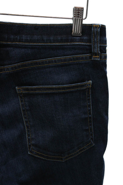 Veronica Beard Womens Flared Jeans Blue Cotton Mid Rise Button Size 26