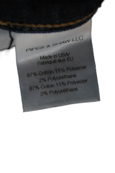 Veronica Beard Womens Flared Jeans Blue Cotton Mid Rise Button Size 26