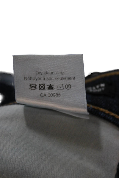 Veronica Beard Womens Flared Jeans Blue Cotton Mid Rise Button Size 26