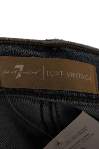 7 For All Mankind Womens Skinny Jeans Blue Mid Rise Cotton Size 27