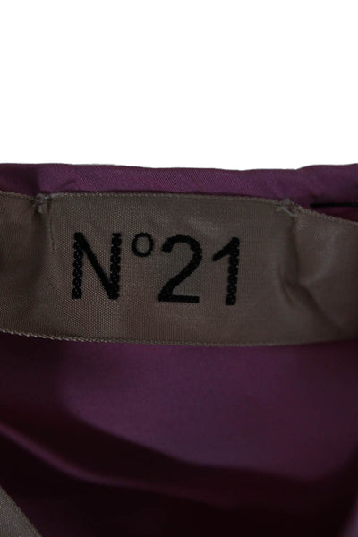 No. 21 Womens Pink V-Neck Sleeveless Shift Dress Knee Length Polyester Size 40