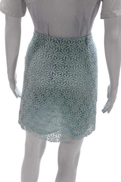 Michael Kors Womens Blue Floral Cotton Mini Skirt Size 6