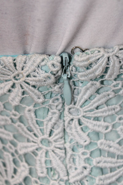 Michael Kors Womens Blue Floral Cotton Mini Skirt Size 6