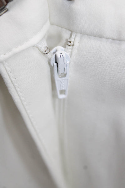Joseph Womens White Cropped Cotton Pants Zip Size 40