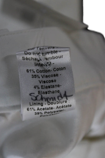 Joseph Womens White Cropped Cotton Pants Zip Size 40