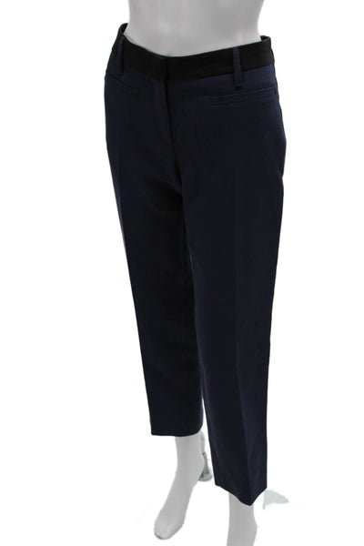 Prada Womens Blue Dress Pants Cotton Zip Inseam 27 Size 42