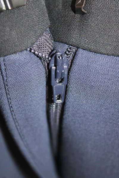 Prada Womens Blue Dress Pants Cotton Zip Inseam 27 Size 42