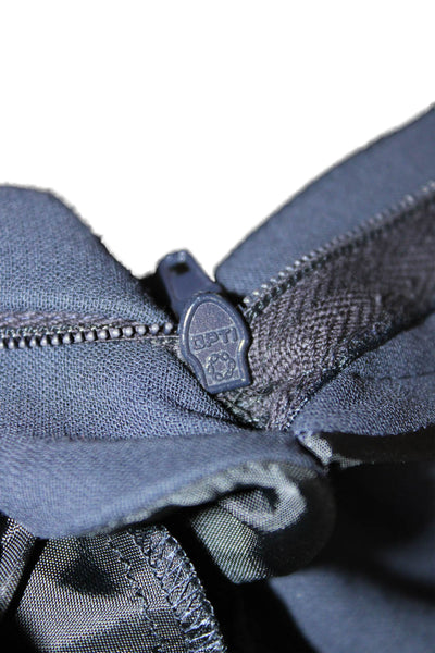 Prada Womens Blue Dress Pants Cotton Zip Inseam 27 Size 42