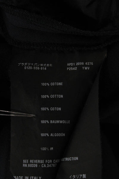 Prada Womens Blue Dress Pants Cotton Zip Inseam 27 Size 42