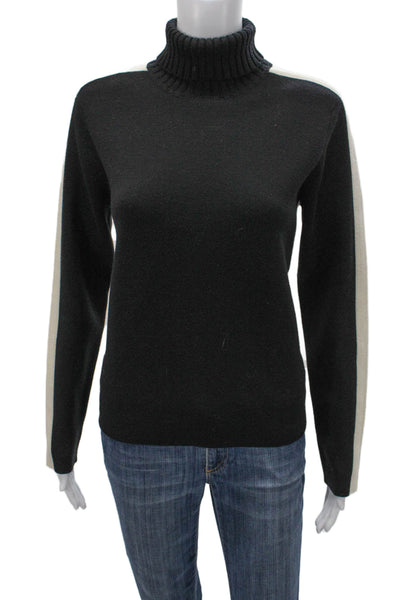 KORS Michael Kors Women Pullover Merino Wool Black Turtleneck Longsleeve Size L