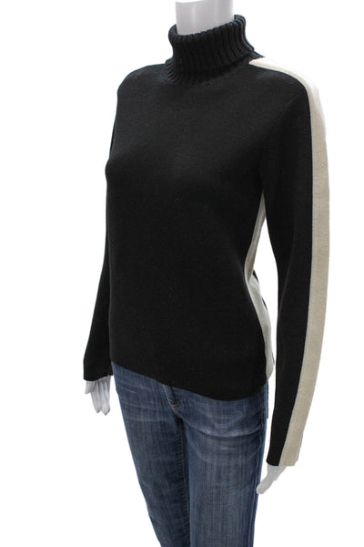 KORS Michael Kors Women Pullover Merino Wool Black Turtleneck Longsleeve Size L