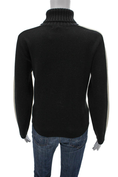 KORS Michael Kors Women Pullover Merino Wool Black Turtleneck Longsleeve Size L