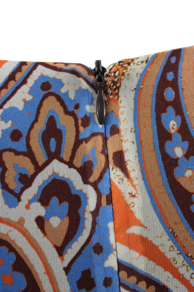 Etro Women Shift Dress Multicolor Paisley Sleeveless Size 38