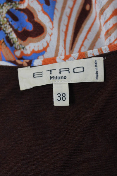Etro Women Shift Dress Multicolor Paisley Sleeveless Size 38