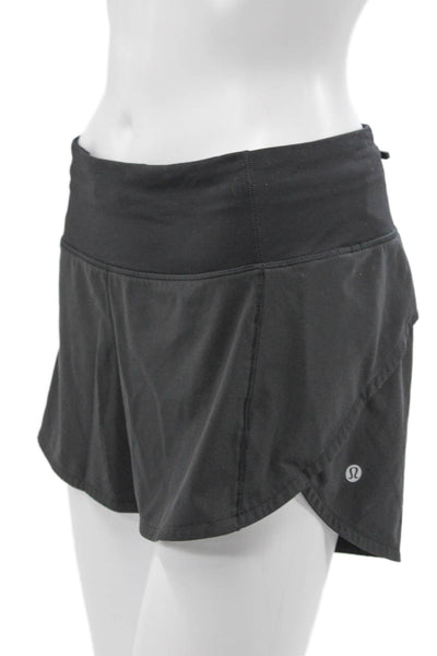 Lululemon Womens Athletic Black Nylon Shorts Size 6